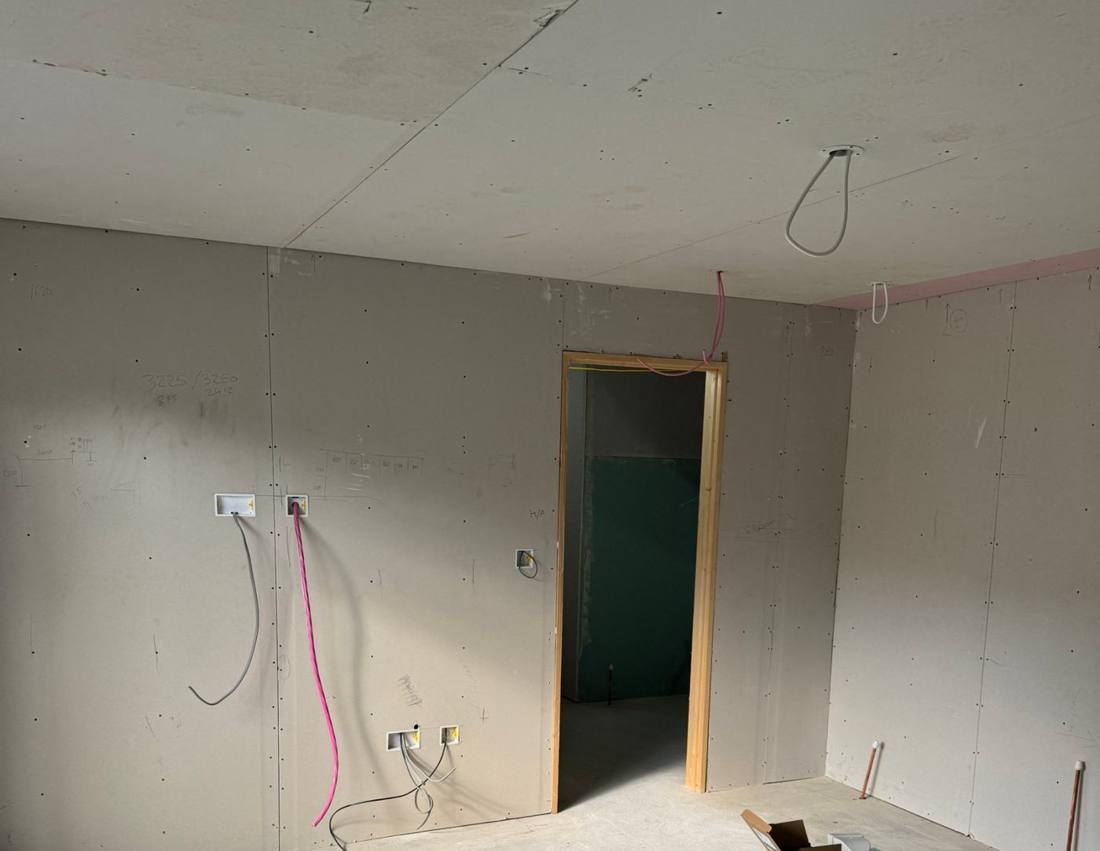 First fix: cabling planned before plastering